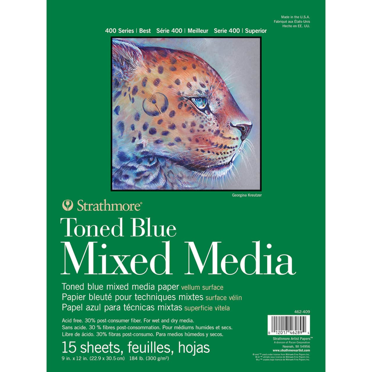 Strathmore® 400 Series Recycled Toned Blue Mixed Media Paper Pad
